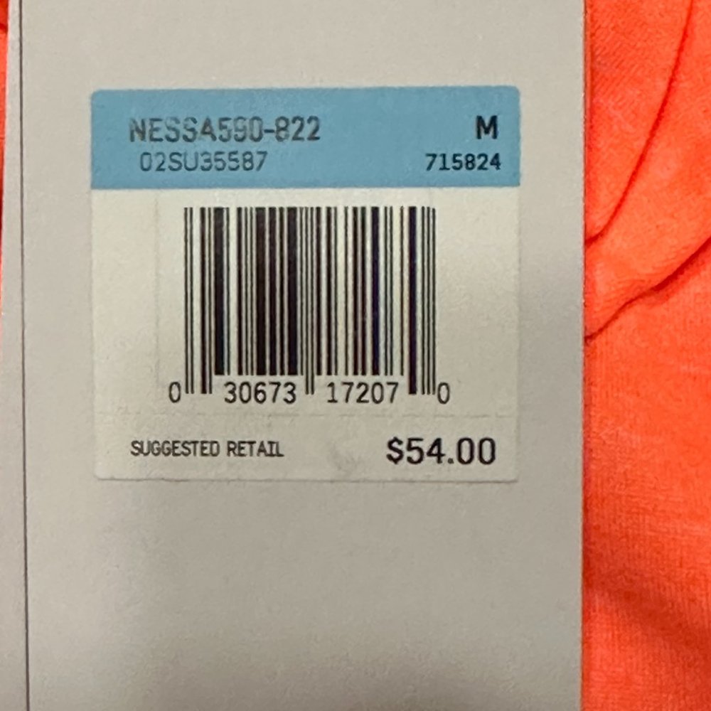 Nike Swim Mens Bright Orange Mango Dri-Fit UPF 40+ Long Sleeve Gym Shirt Med - Picture 7 of 9